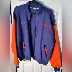 Vintage Columbia Fleece Denver Broncos Men’s Large L Radial Sleeve Color Block